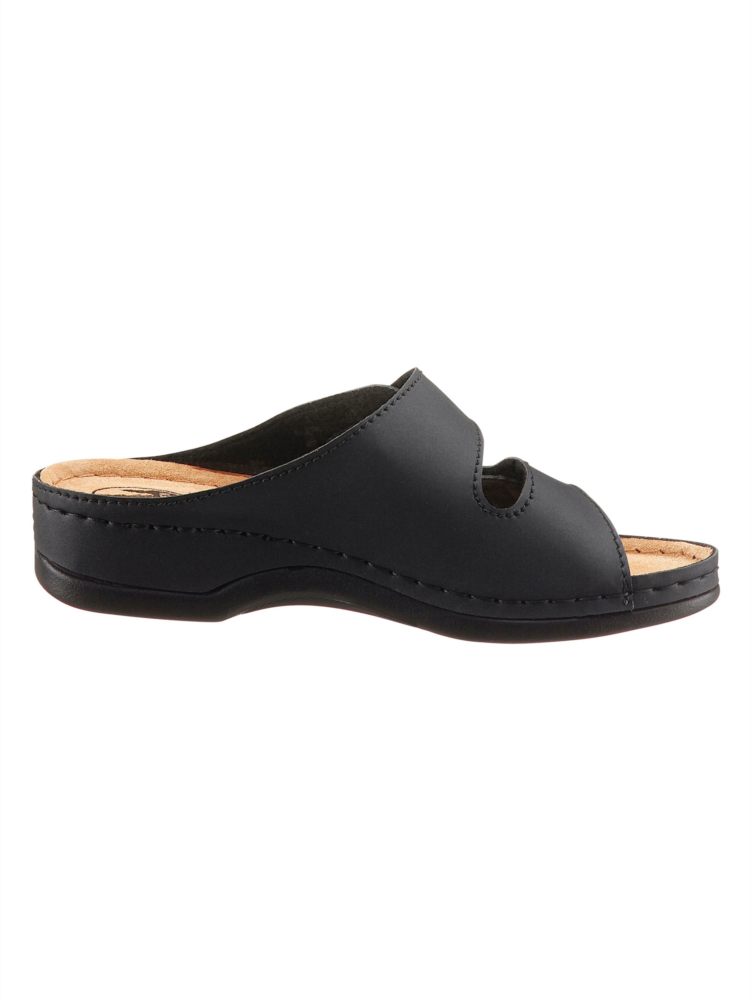 Franken Schuhe Pantolette in schwarz