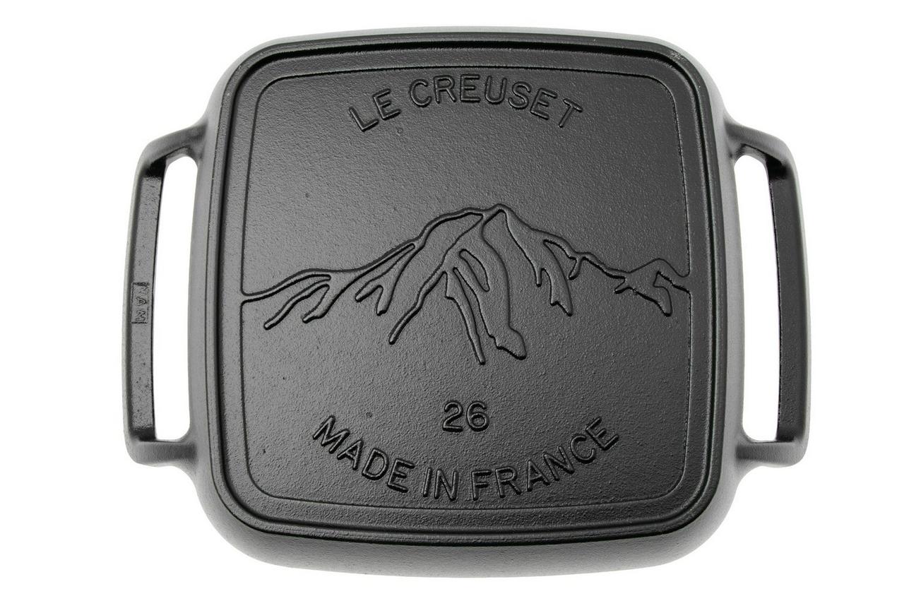 Le Creuset BBQ Outdoor Collection 0275260000005 Cast Iron Grilling Pan, vierkante grillpan, 26 cm
