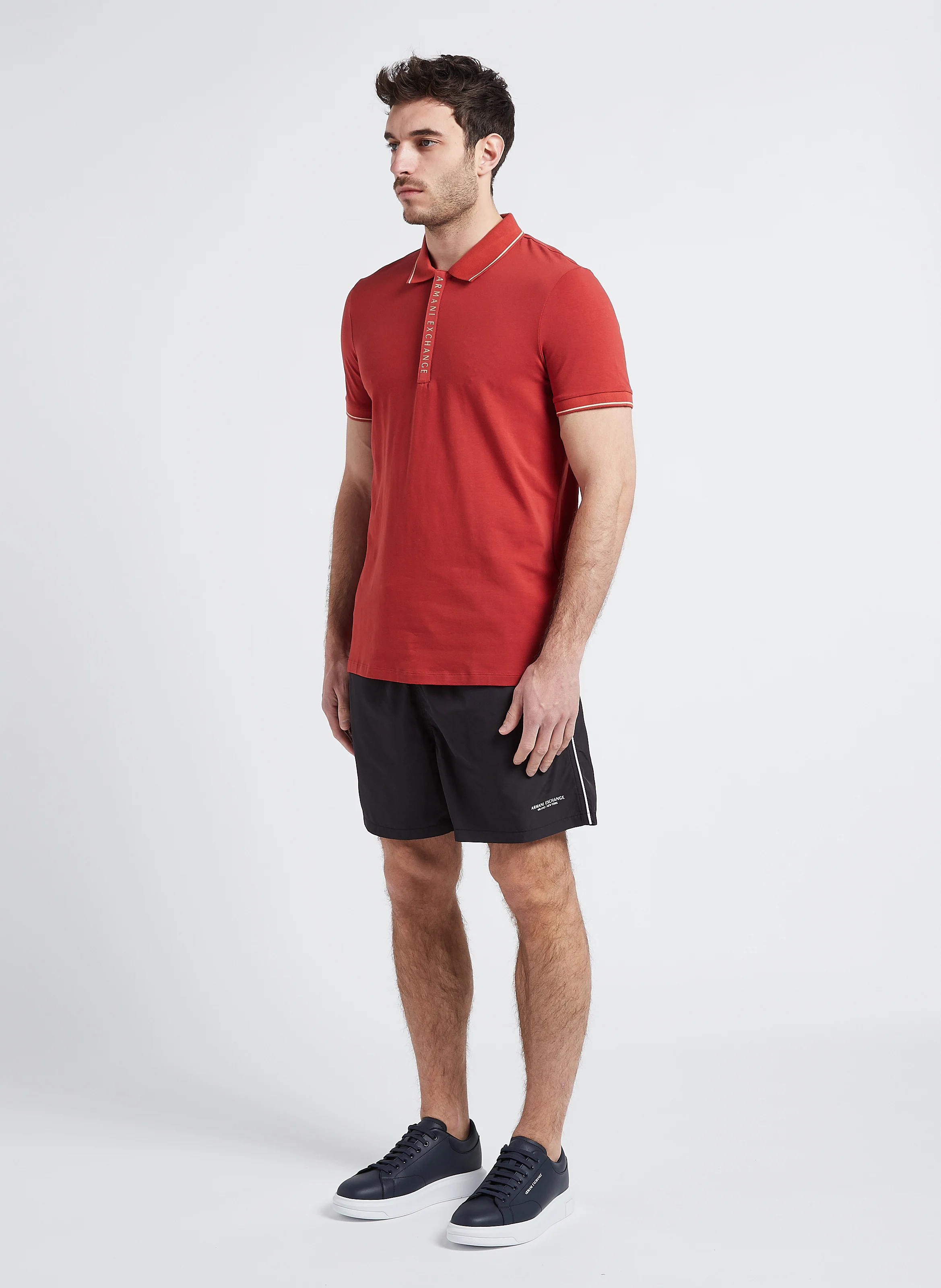 Polo en jersey de coton| Rouge