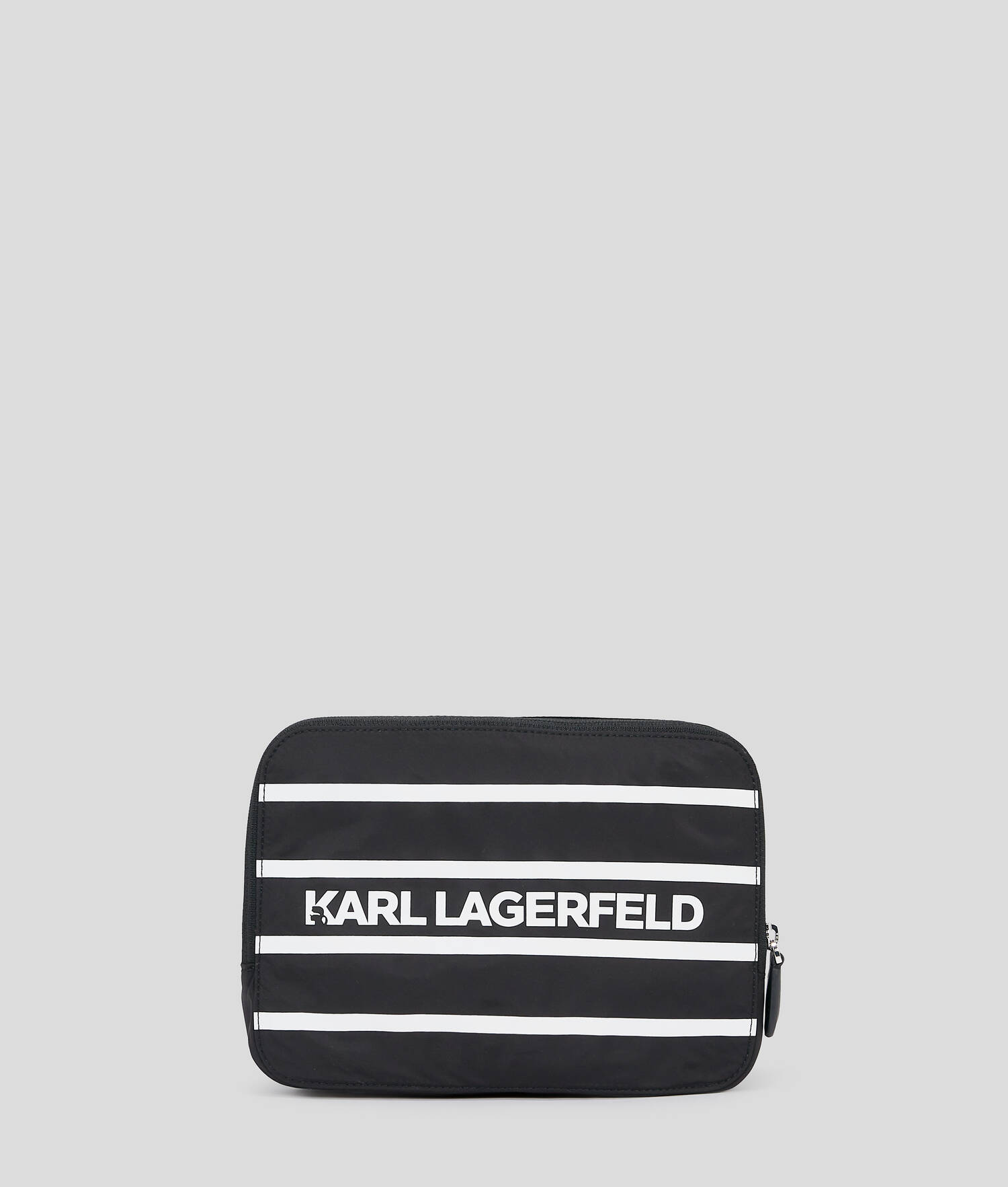 SAC À DOS COMPRESSIBLE EN NYLON IKON - Petite rayure Noir-Blanc
