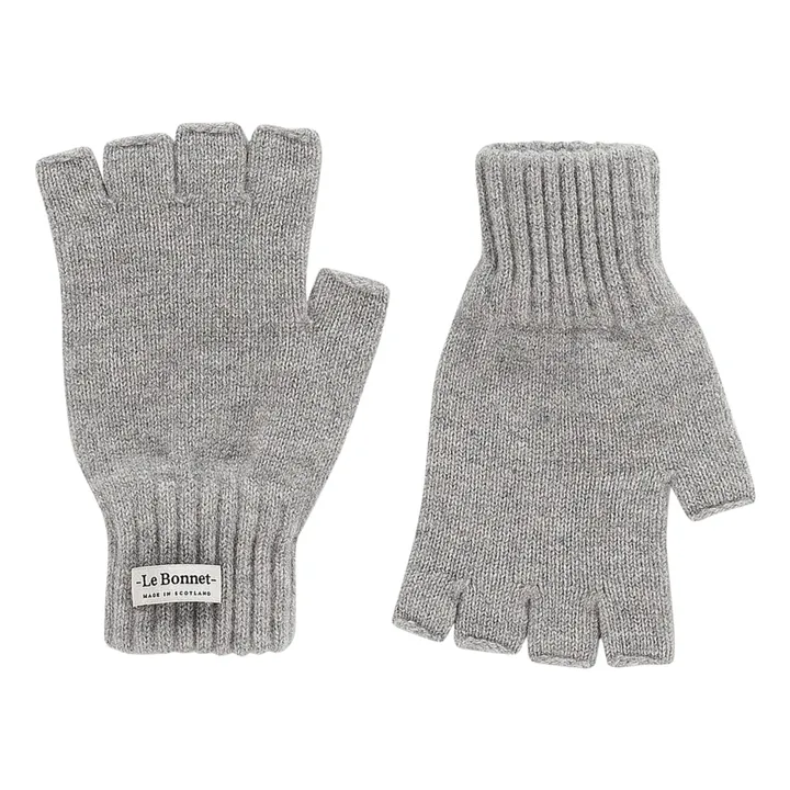 Le Bonnet Amsterdam Mitaines Laine et Angora | Gris
