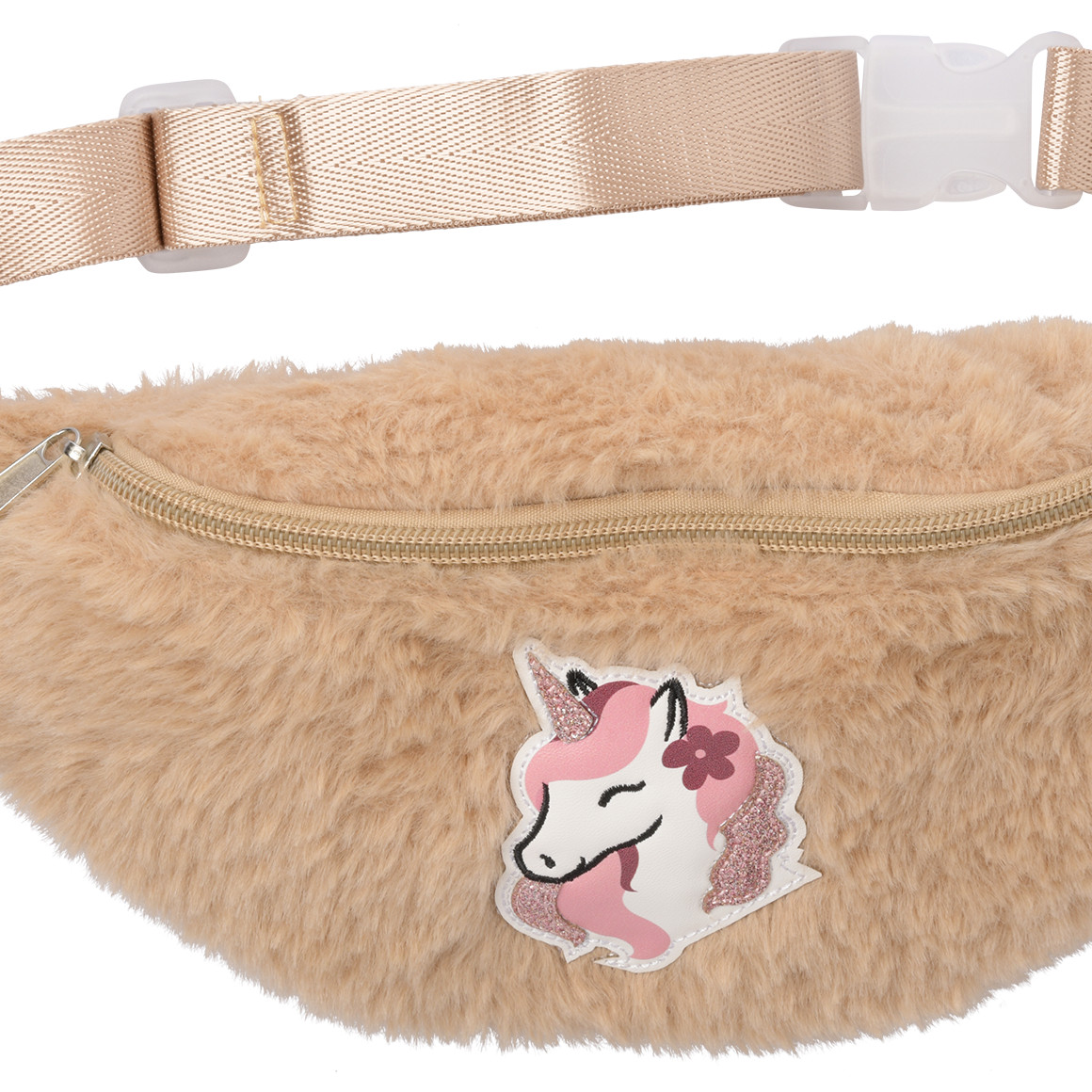 Topolino Mädchen Bauchtasche mit Einhorn-Applikation hellbraun