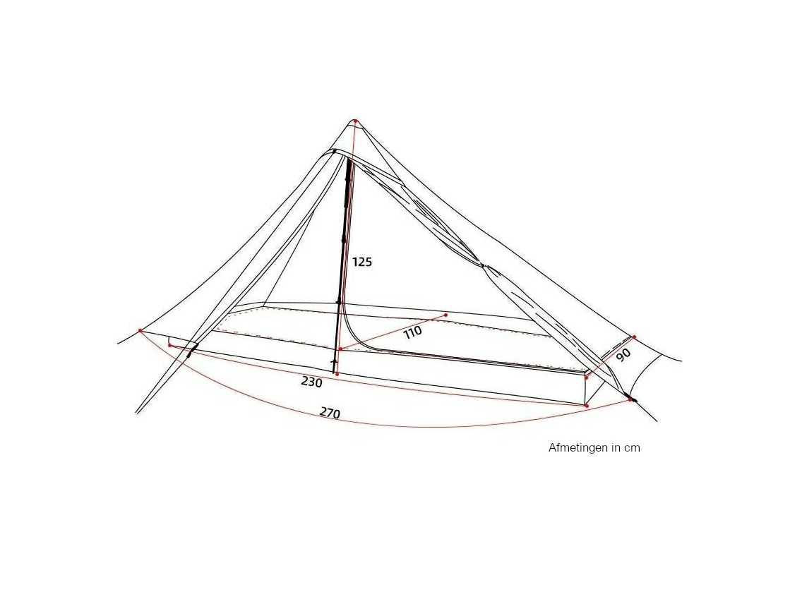 3F UL GEAR Lanshan 1 PRO 1-persoons tent - Brown