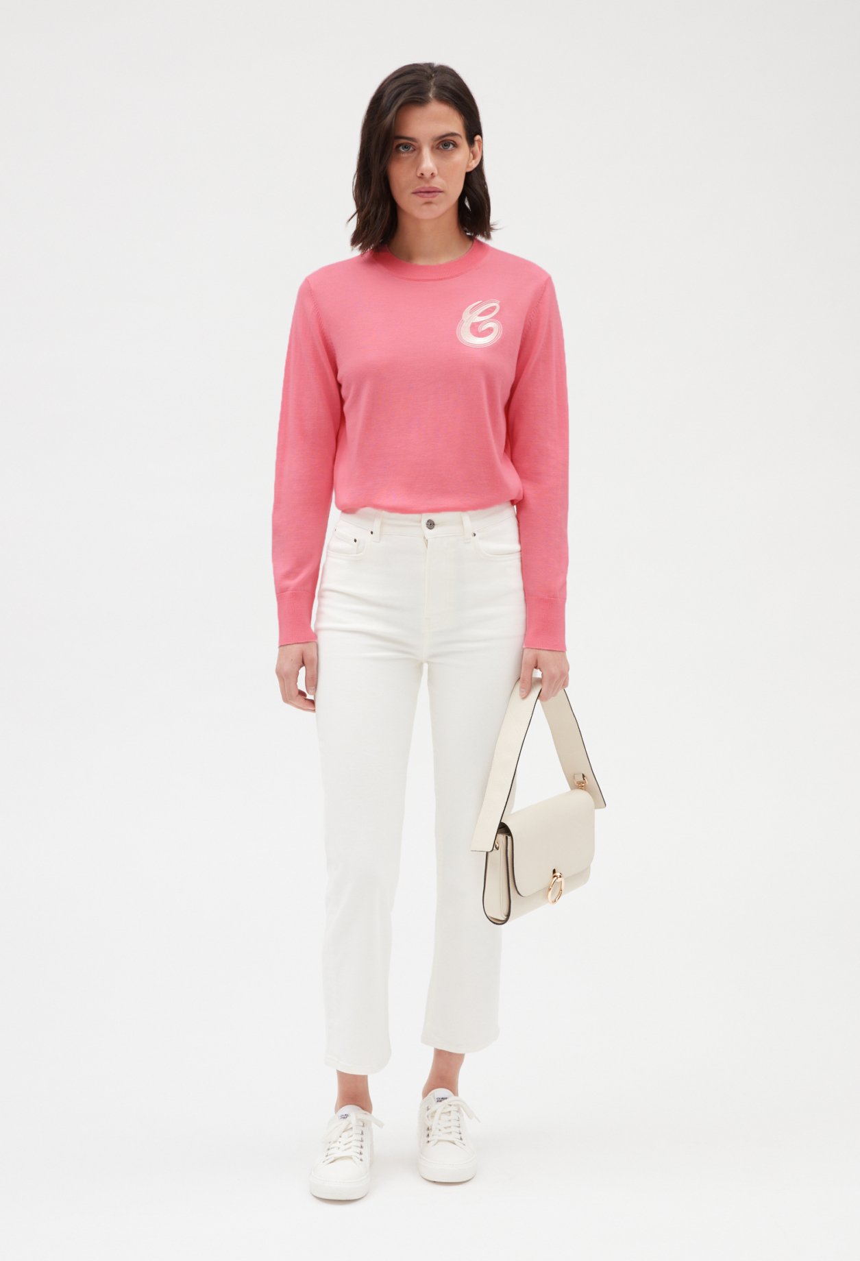 Pull en maille rose
