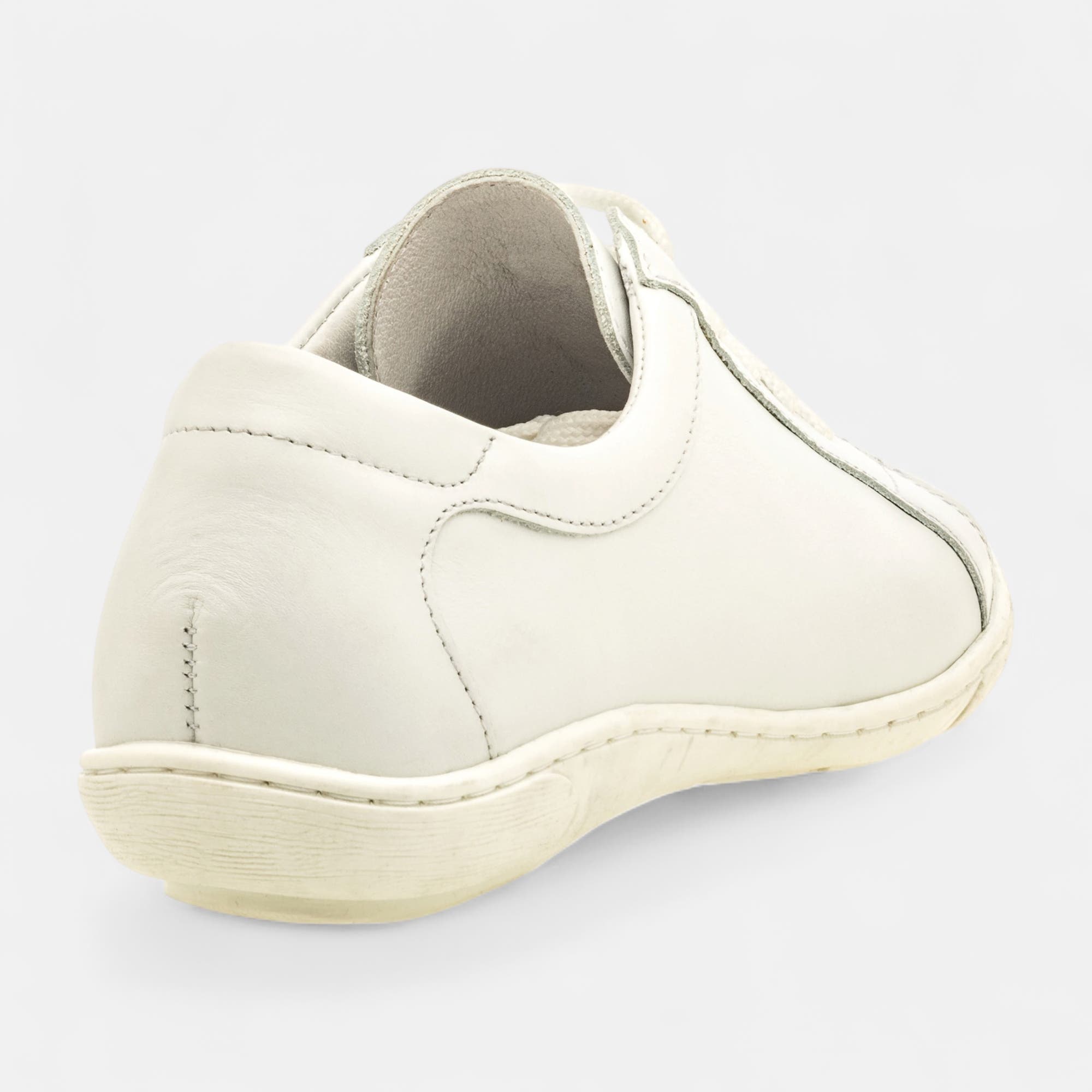 Derbies pieds sensibles Femme en cuir blanc
