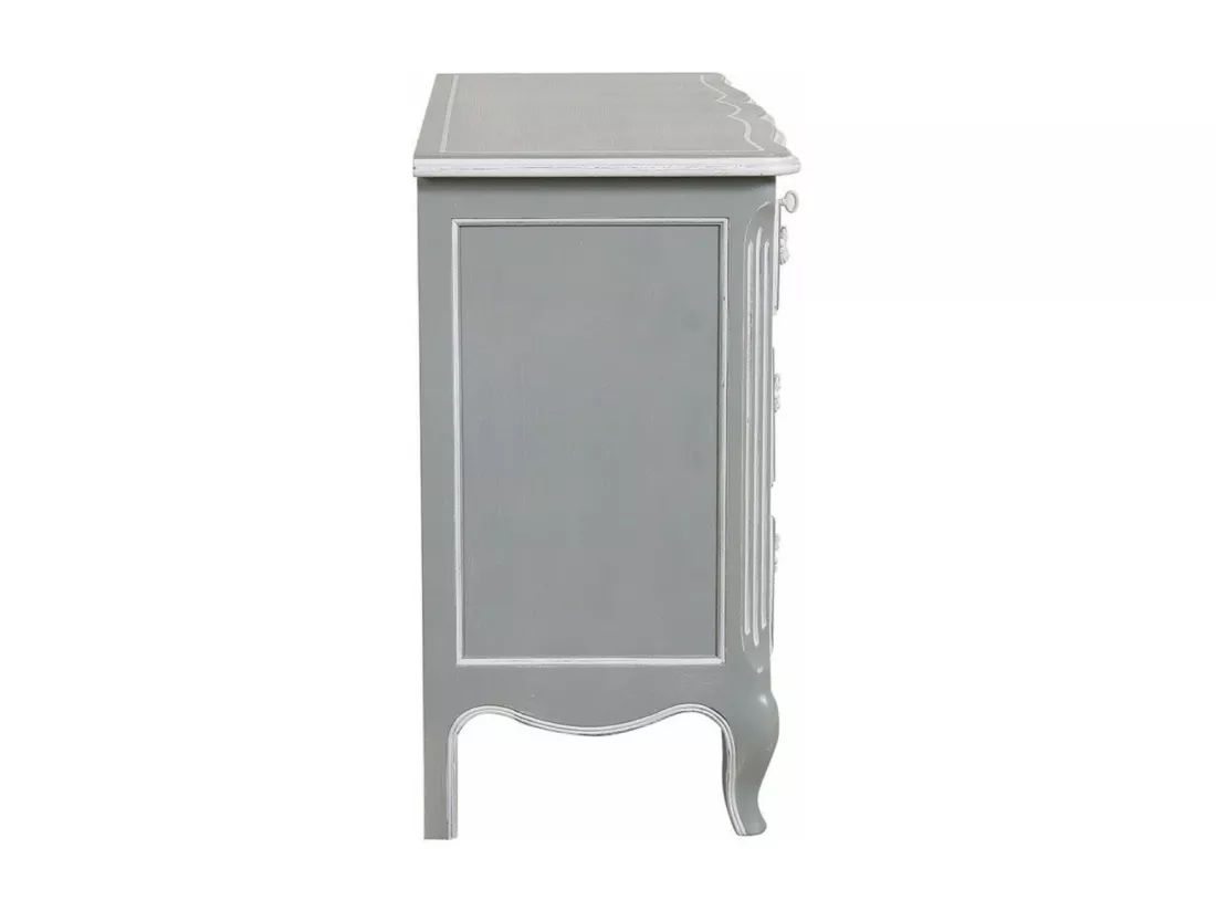 Commode galbée 5 tiroirs Bois-MDF Gris - Gustavien Interior's