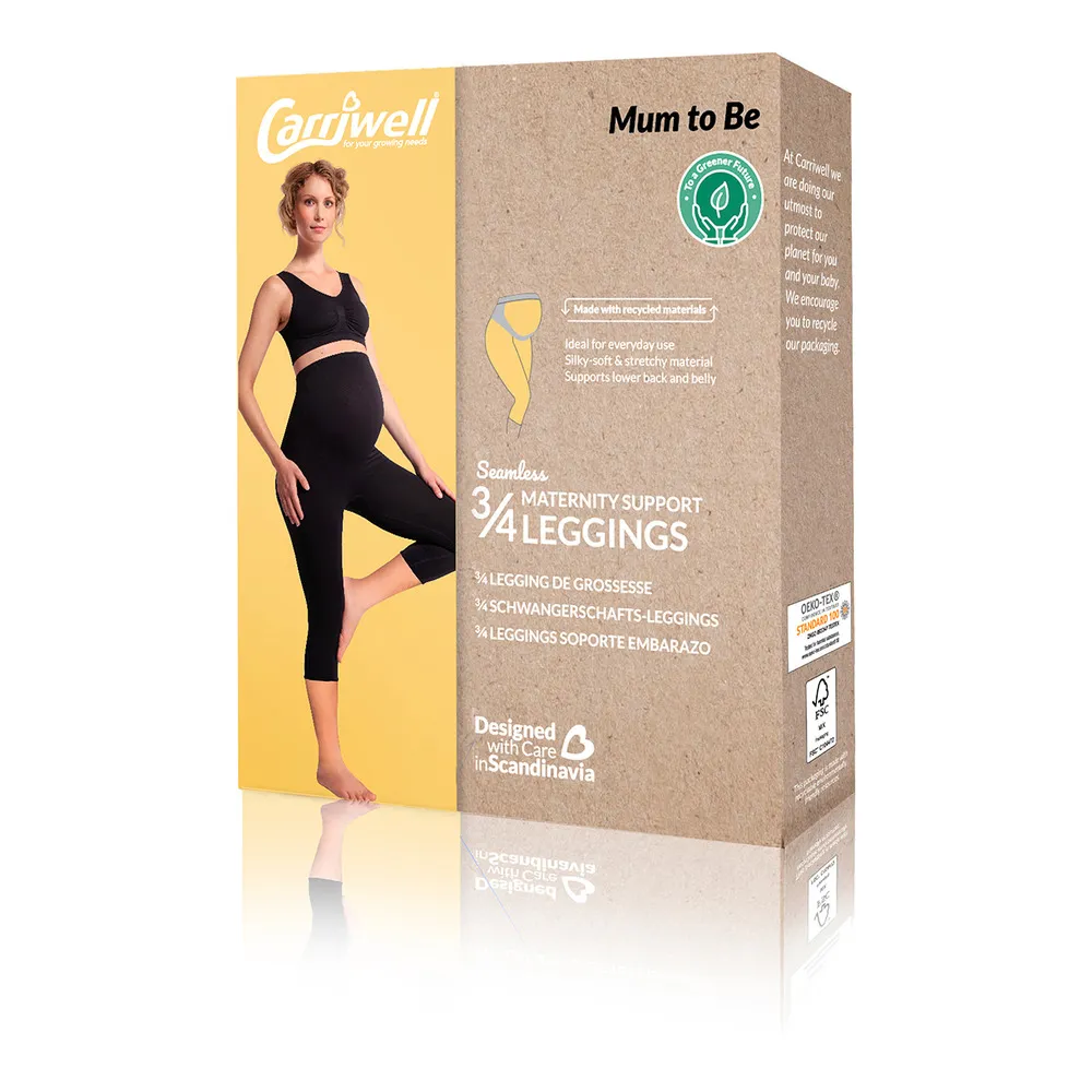 Carriwell 3/4 graviditets leggings - flere størrelser - 1 stk
