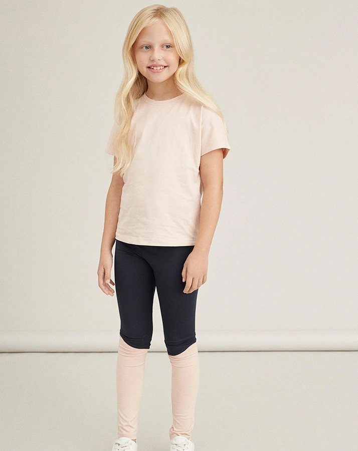 Leggings NKFTUVLA in dunkelblau/rosa