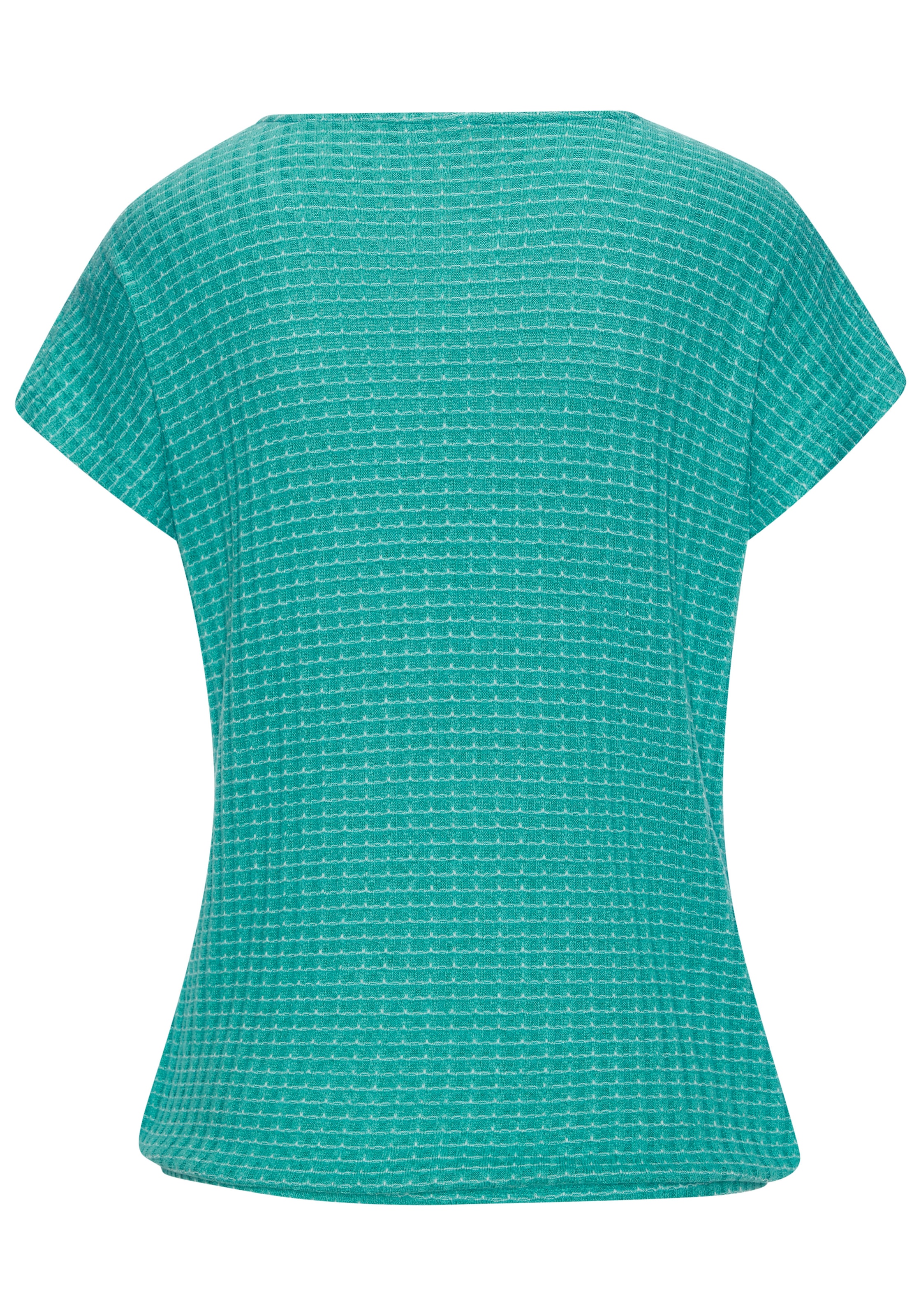 Vivance Kurzarmshirt »aus strukturierter Strickqualität« mit Gummizug im Bund