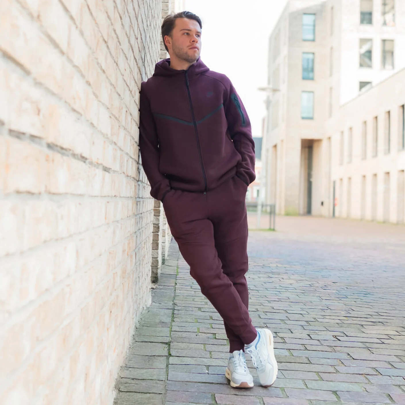 Nike Tech Fleece Sportswear Vest Bordeauxrood Zwart