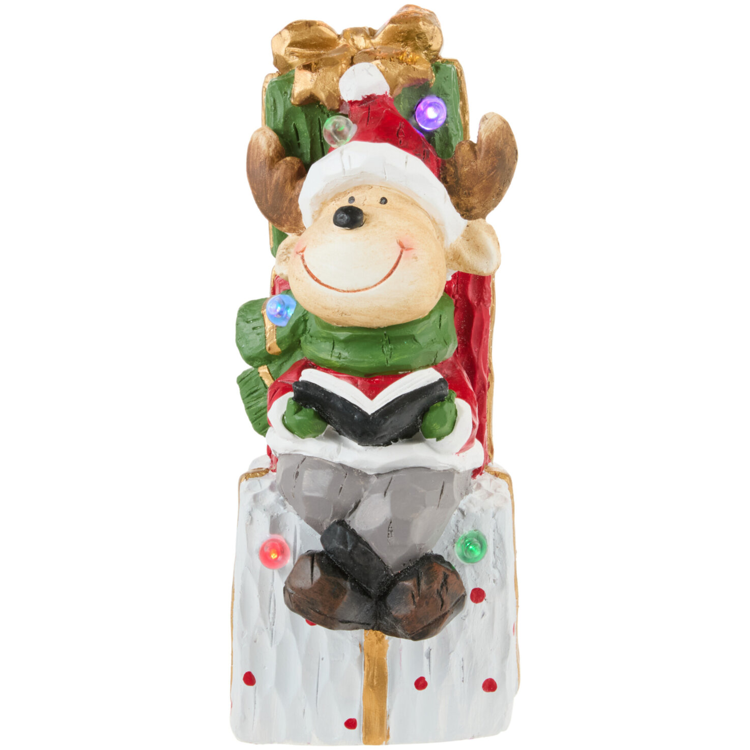 Tonfigur Hirsch auf Geschenke LED