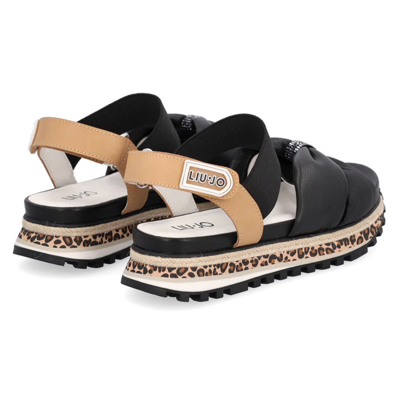 Liu-Jo Sandales en Cuir Wonder noires