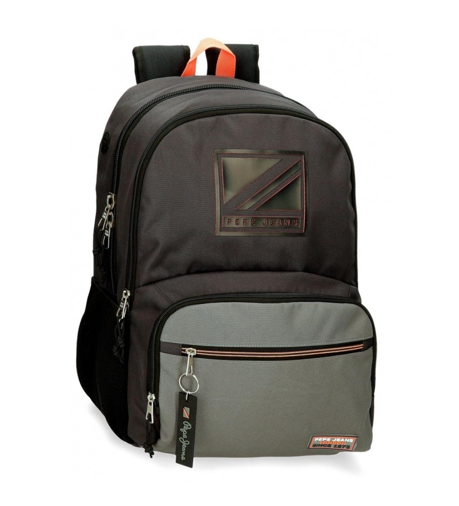 Pepe Jeans Mochila adaptable Pepe Jeans Cody 46cm dos compartimentos negro
