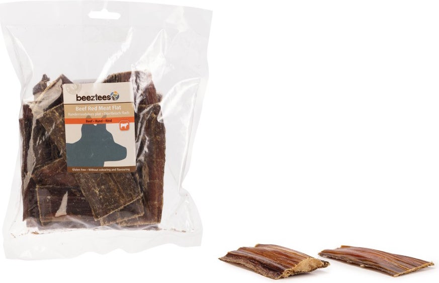 Beeztees hondensnack runderroodvlees plat 200 g