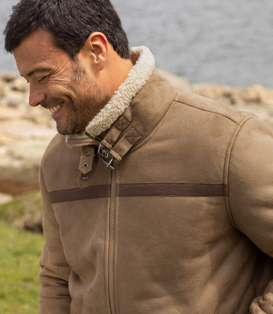 Blouson Aventurier Suédine Fourré Sherpa