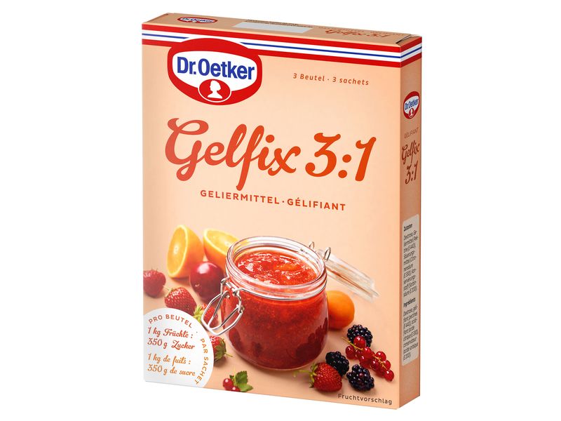 Dr.Oetker Gelfix Super 3:1 75g Gelfix Super für maximalen Fruchtgenuss bei minimalem Zuckergehalt