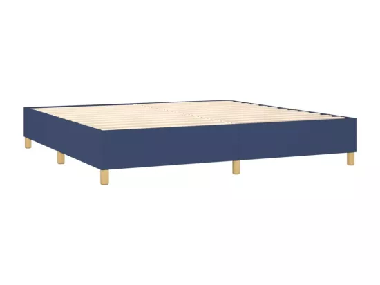 Sommier à lattes de lit Bleu 200x200 cm Tissu