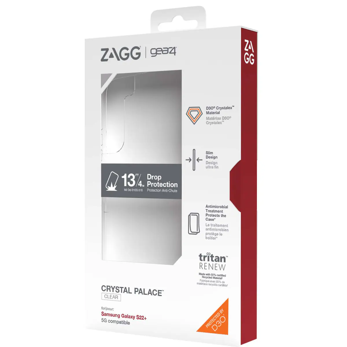 Zagg Gear4 Crystal Palace deksel til Samsung Galaxy S22+