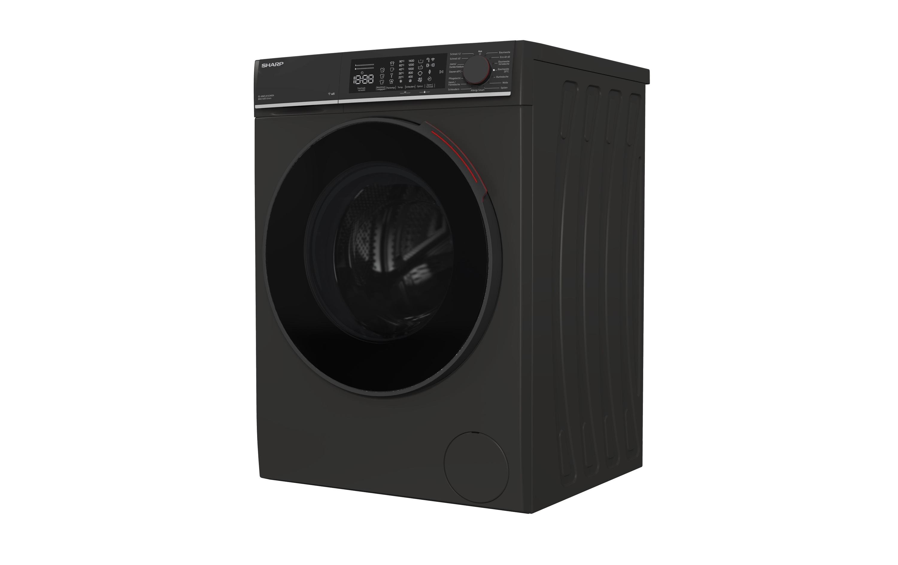 Waschmaschine ES-WNFL814CMDA-DE Links<br>Frontloader mit 8 kg Ladekapazität