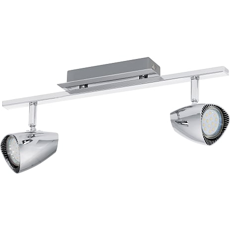 Cobera LED 2-spotskinne - krom