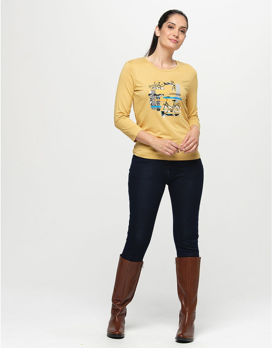 T-shirt motif ocre