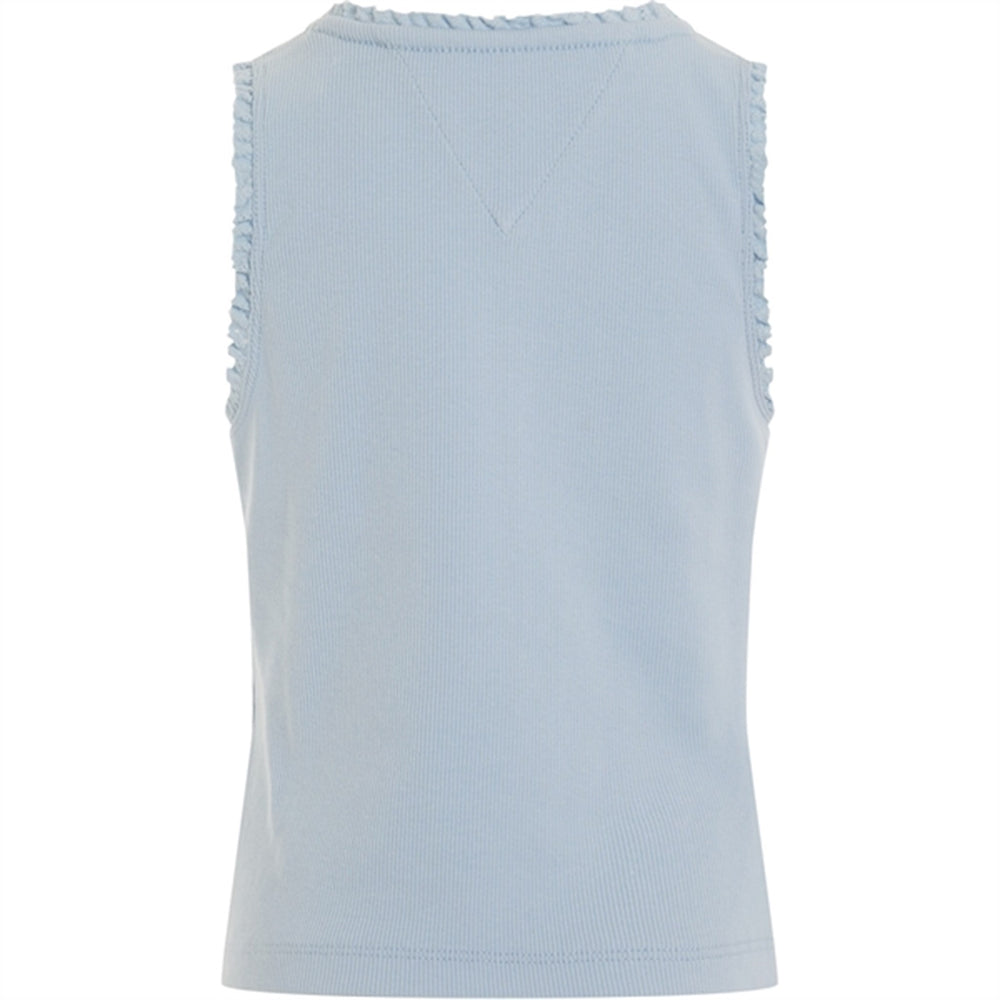 Køb Tommy Hilfiger Essential Rib Lace Tank Top Breezy Blue