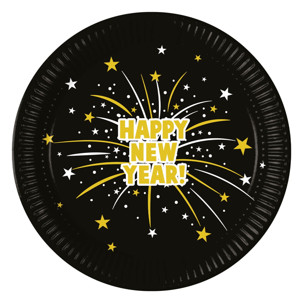 Happy New Year Borden Papier 23cm 8st