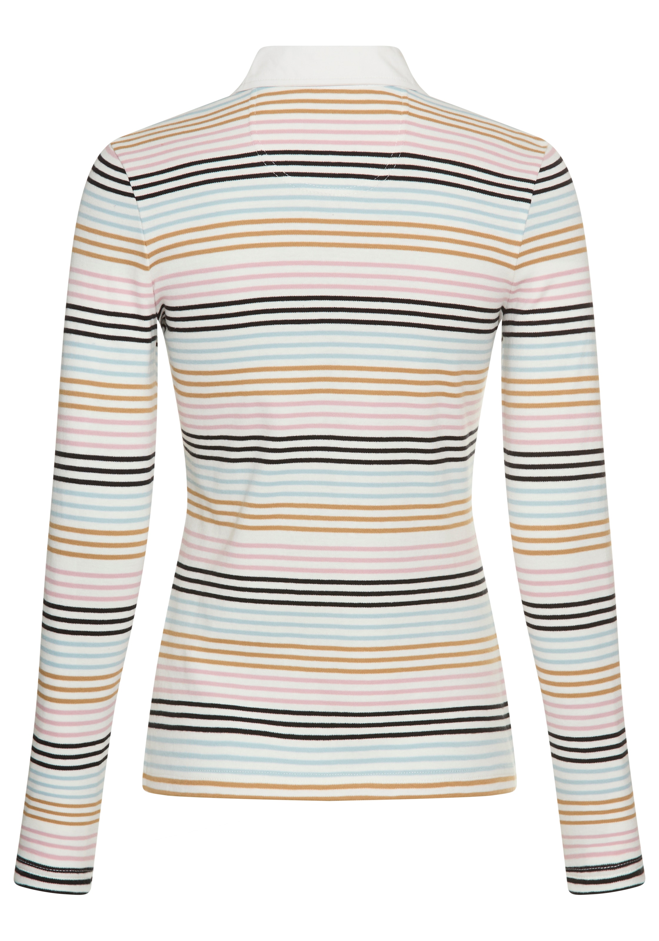 KangaROOS Poloshirt , in Pastelltönen mit langer Knopfleiste