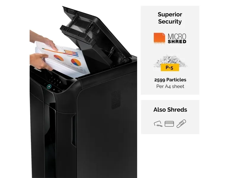 Fellowes AutoMax 600M - Finskæremaskine - micro-cut - 2 x 12 mm - P-5