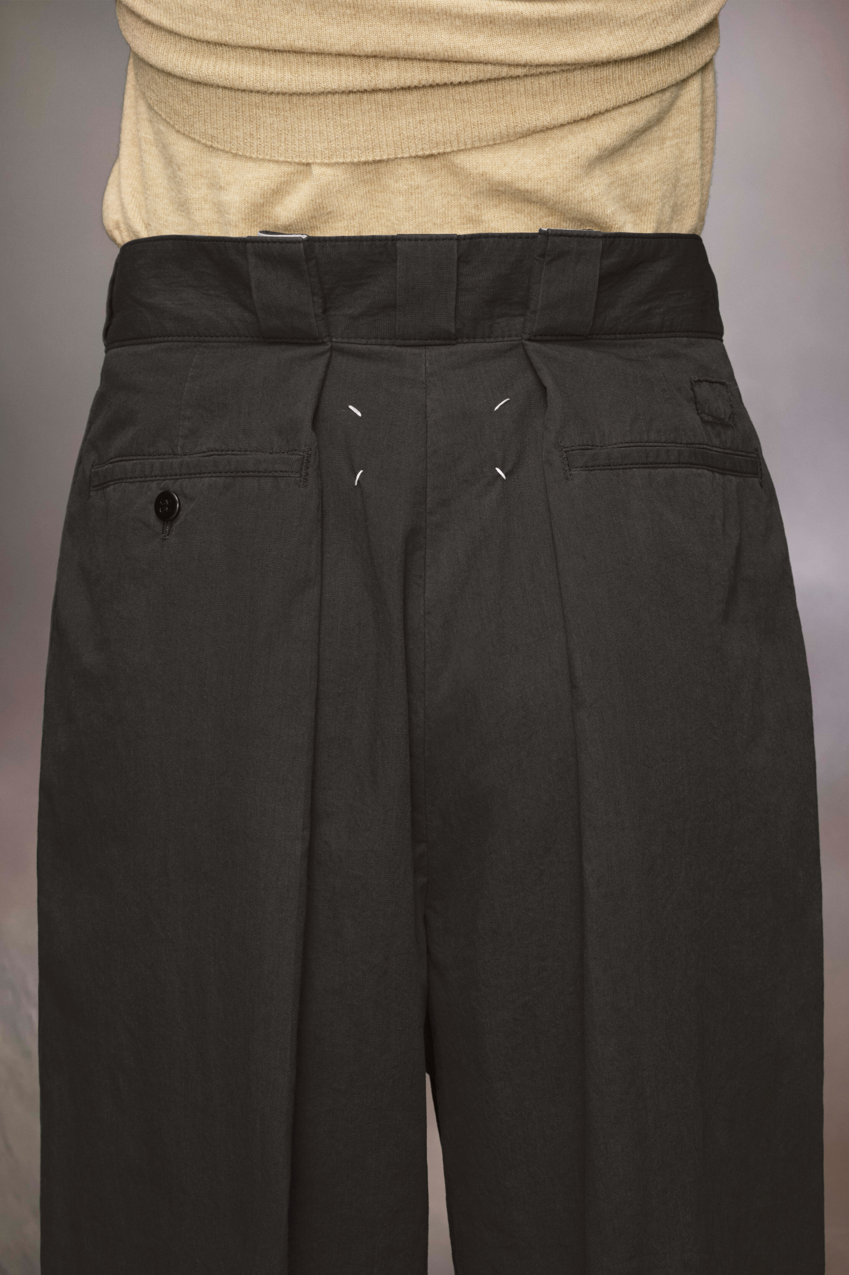 Pantalon à plis Noir