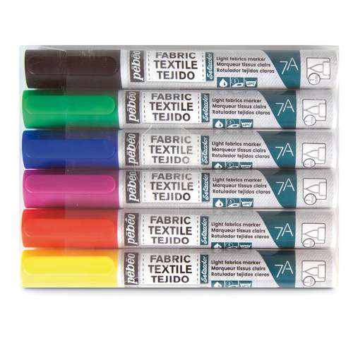 pébéo 7A Textilmarker für helle Stoffe, Sets