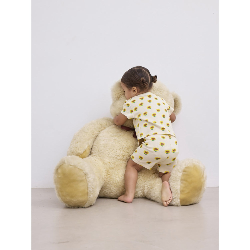 Køb Bobo Choses Beige Sunflower All Over Balloon Sleeve T-Shirt
