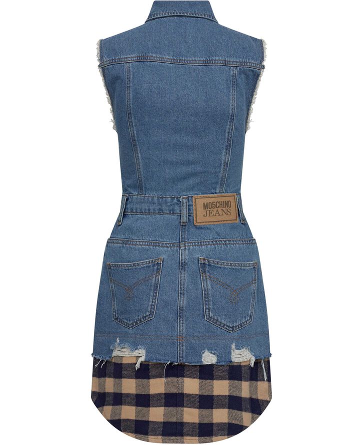 Mo5ch1no jeans Dress Fantasy print blue  281