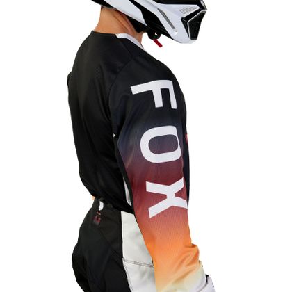 Maillot cross Fox 180 - FLORA 2024 - Noir
