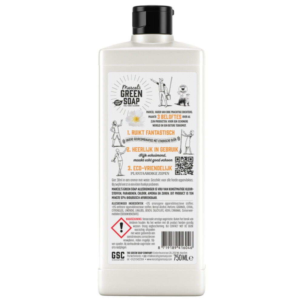 6x Marcel's Green Soap Allesreiniger Sinaasappel & Jasmijn750 ml