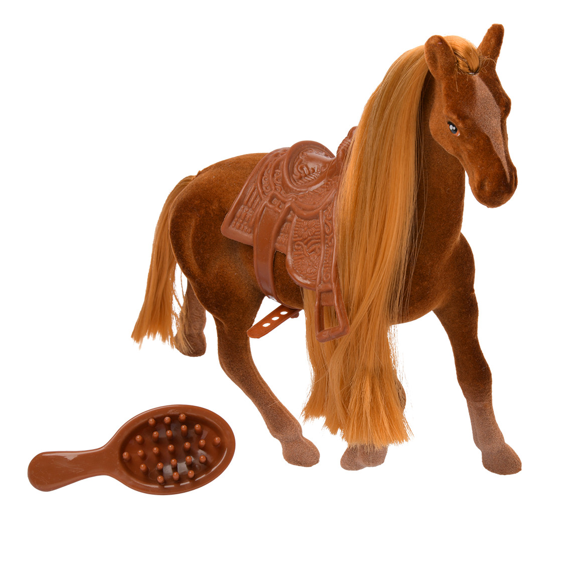 Simba Simba Nature World Pferd mit Bürste dunkelbraun