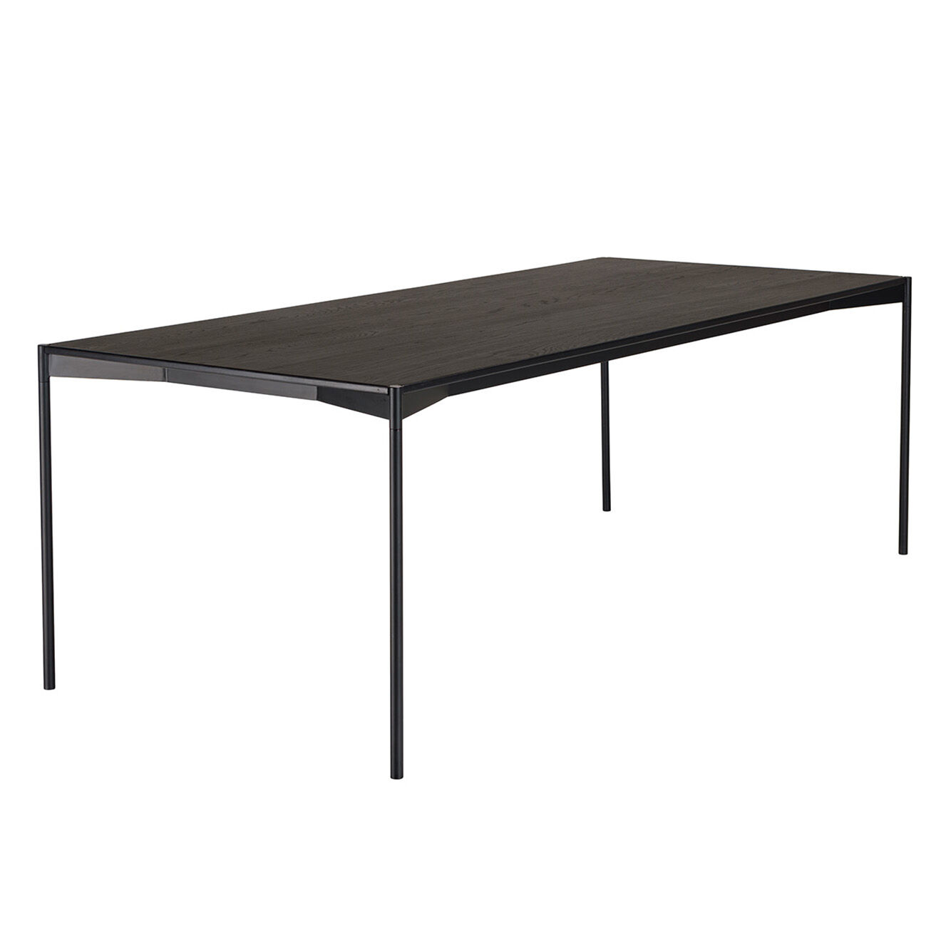 Macabane Table à manger rectangulaire Daly noire - 220x100 cm