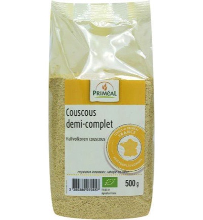 Priméal Couscous Halfvolkoren Bio (500 gr)