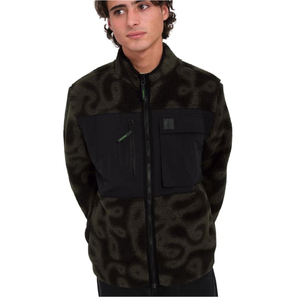 Veste polaire snowboard VOLCOM FA ZEPHYR STORM STONE ZIP PRINT