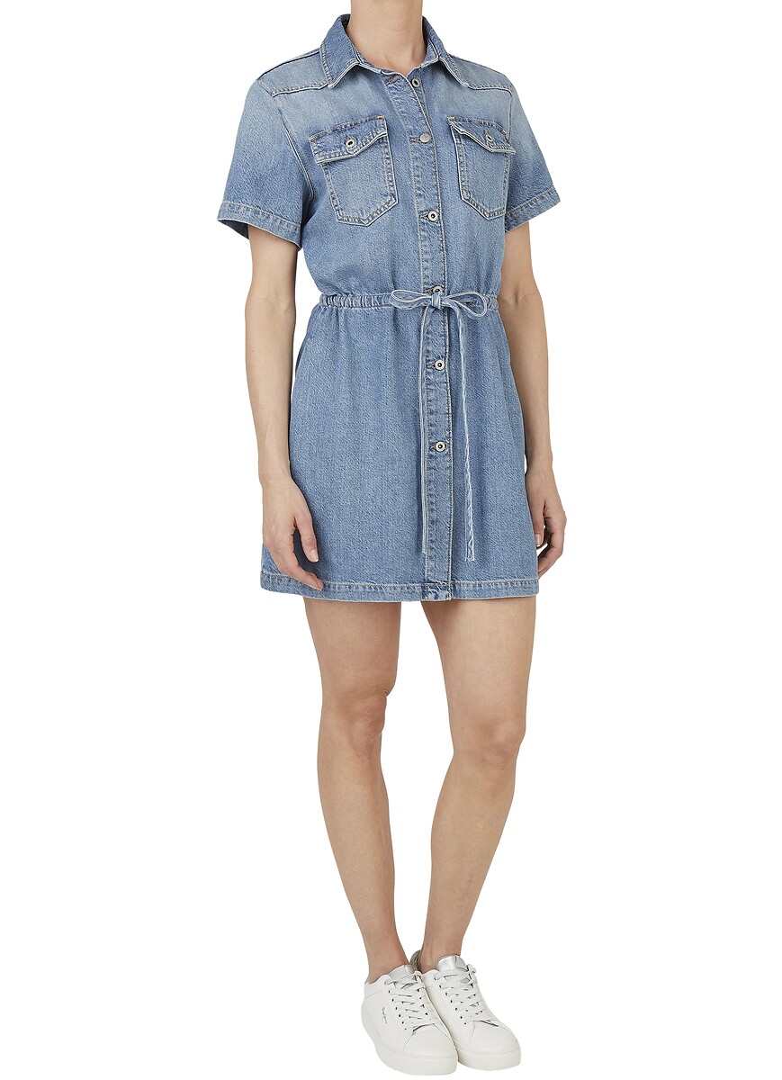 PEPE JEANS<br>Vestido jeans, mangas curtas