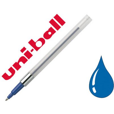 Recharge uniball power tank pointe acier inoxydable écriture tous angles surfaces humides conditions extrêmes bleu