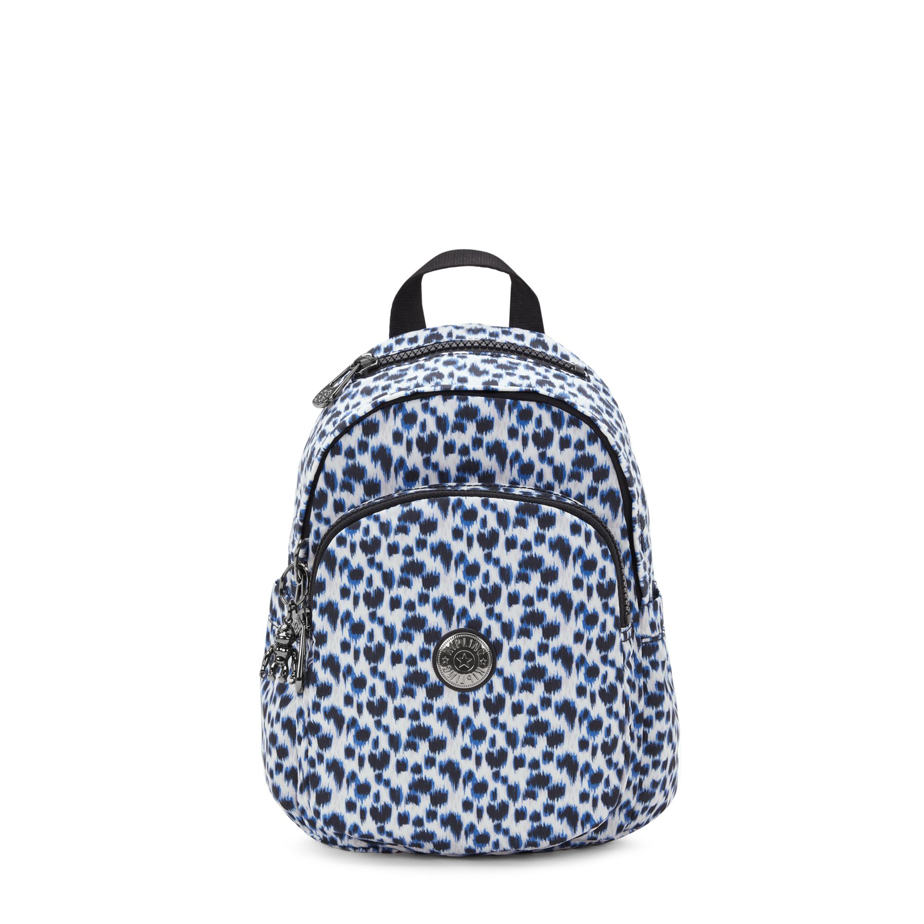 DELIA MINI Petit Sac à Dos avec Poche Frontale et Poignée Supérieure - Curious Leopard