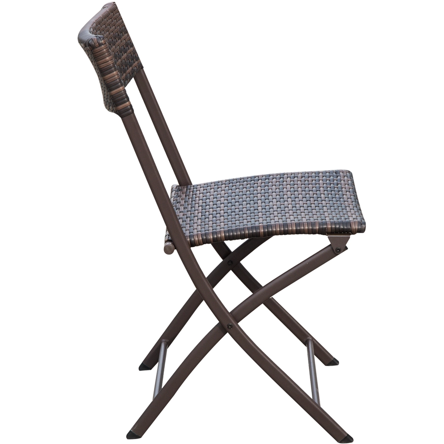 Outsunny Polyrattan Bistroset für 2 Personen braun