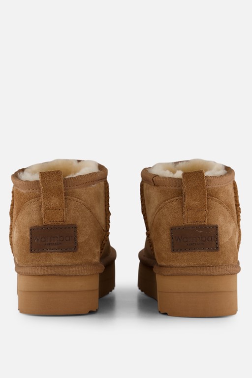 Warmbat Durack Gevoerde boots cognac Suede