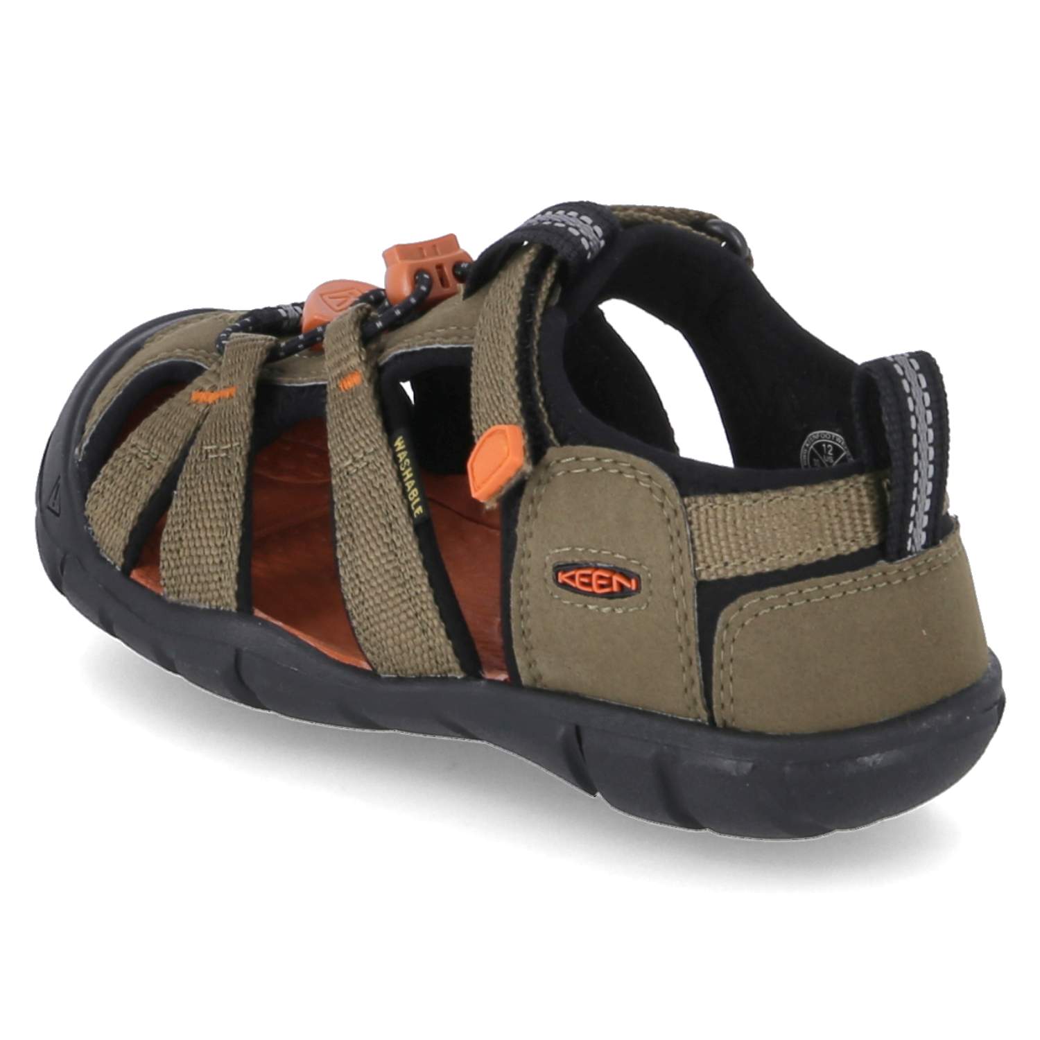 Keen Outdoorsandalen SEACAMP II CNX - dark olive/gold flame