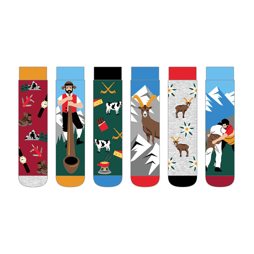 Zubehör - Socken Socken Swiss 39-46 multicolor