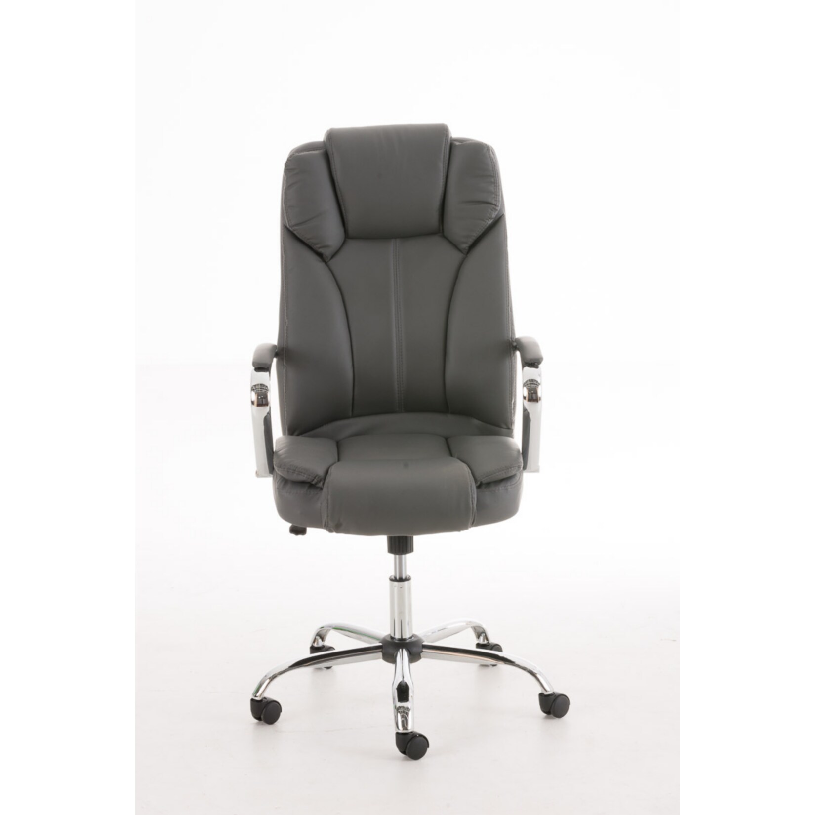 CLP Ergonomischer Bürostuhl BIG Xanthos I XXL Komfort Mit Wippfunktion Und Armlehnen I Verstellbar Mit Kunstleder-Bezug, Belastbar bis 210 kg
