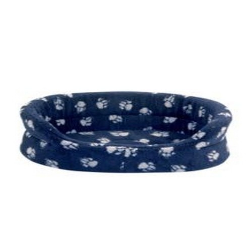 Cama para cães em lã Sherpa com design dinamarquês, azul marinho.