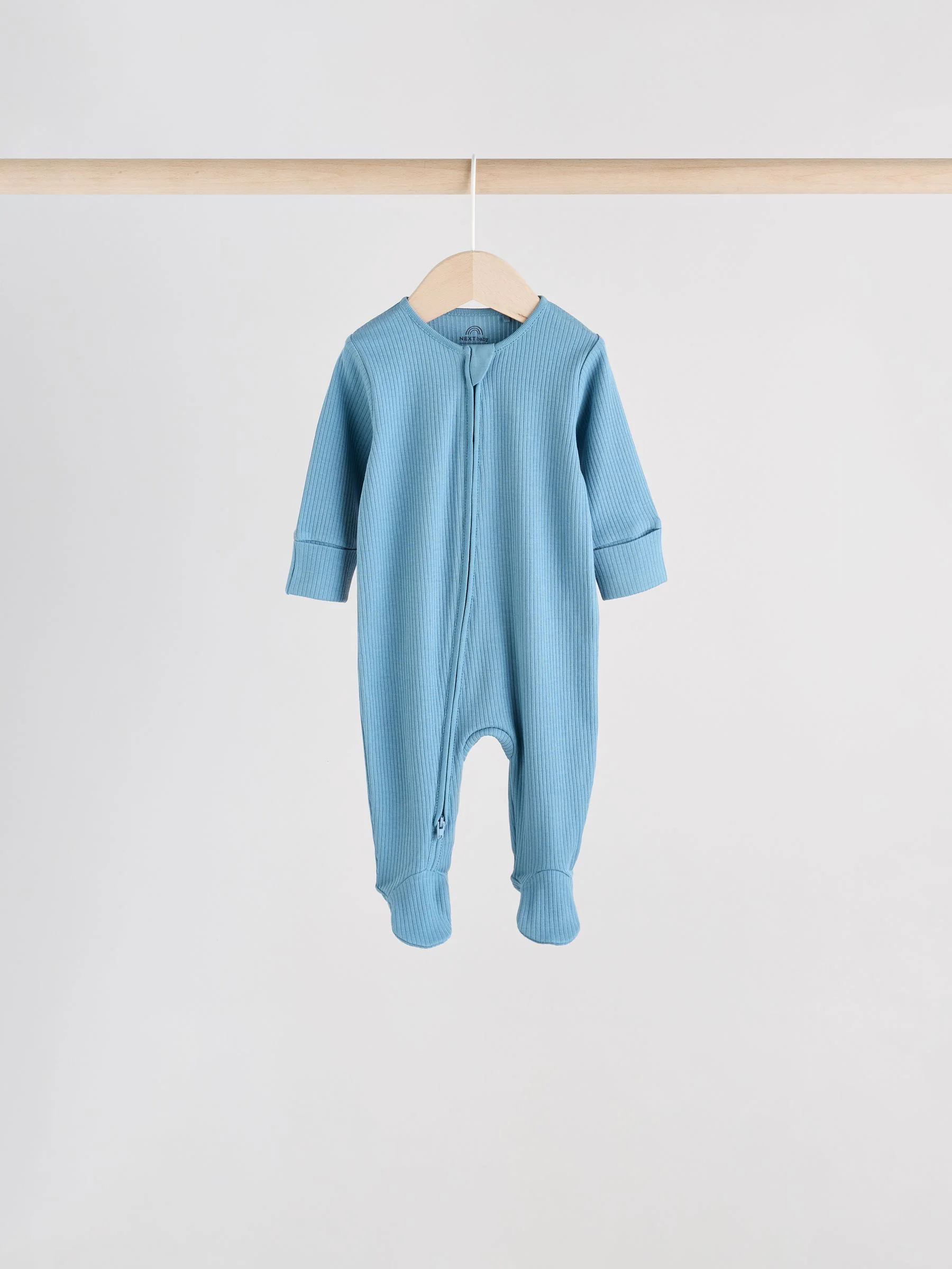 Blauw - Babypyjama's met tweewegrits (0-2jr)