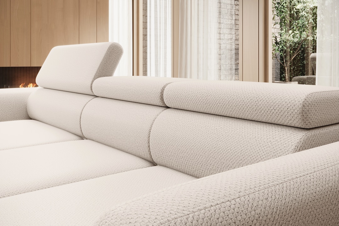 Ecksofa LUCIJA 174 x 277 cm beige